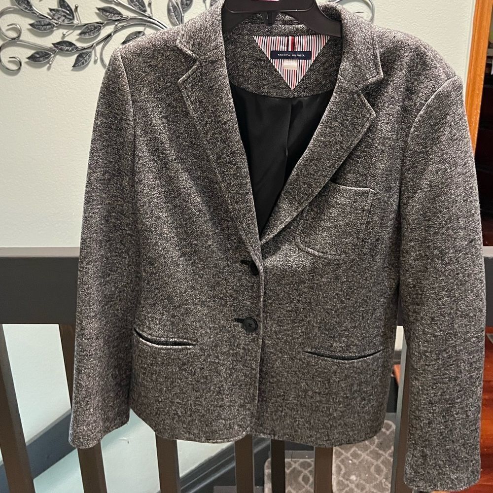 Tommy Hilfiger Gray  Blazer Size 4  #MC029